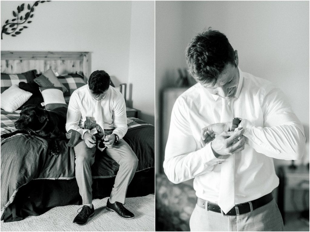 sarah hill photography private residence wedding erie colorado getting ready groom