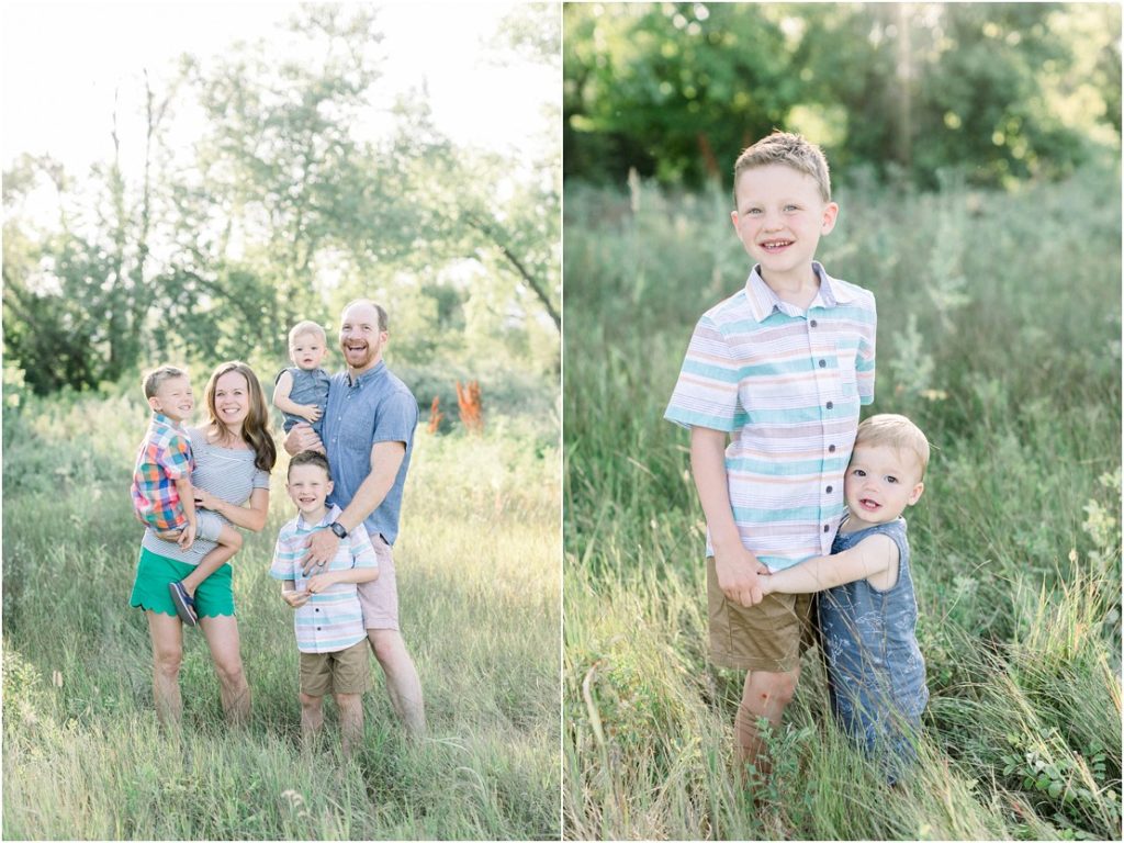 sarah hill photography outdoor family session brood of boys colorado casual