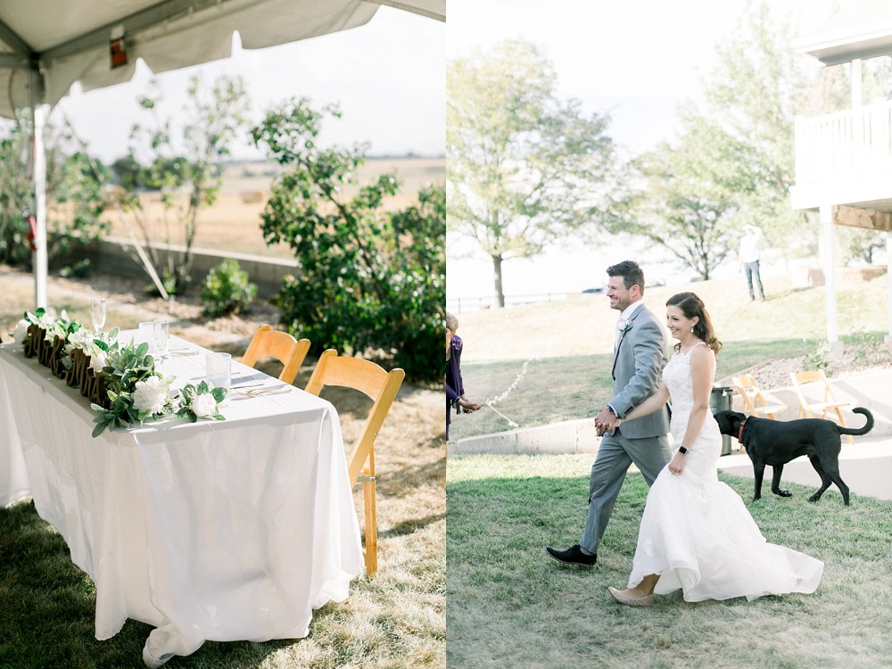 sarah hill photography backyard wedding reception details food