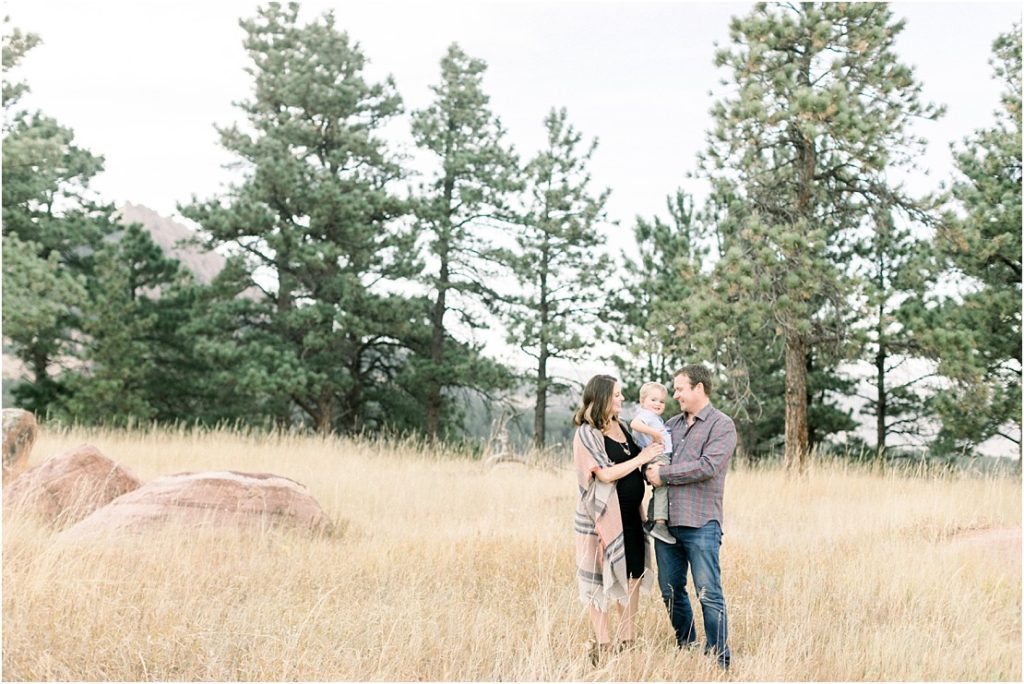 sarah hill photography family portrait session boulder young family pregnant outdoor sunny bright