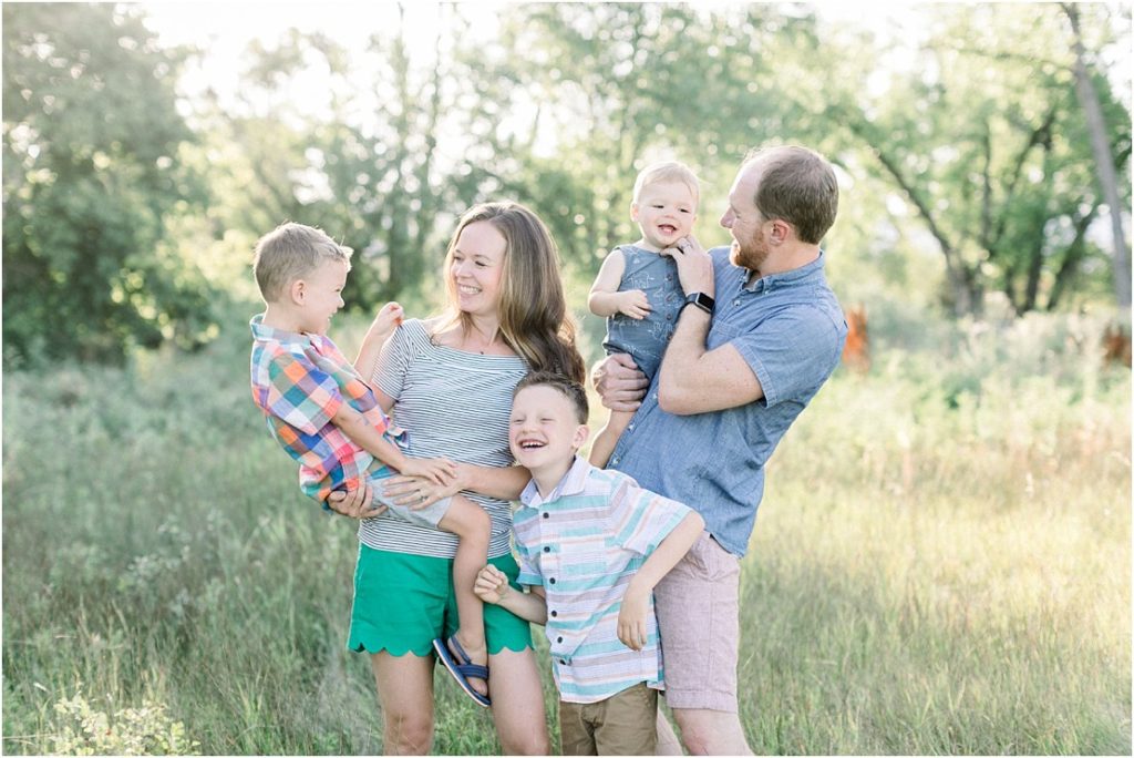 sarah hill photography outdoor family session brood of boys colorado casual