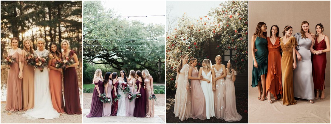 sarah hill photography bridesmaids dress style tips mix and match dresses